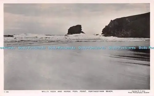 R225650 Wills Rock And Horse Pool Point Porthcothan Beach Twin Monarchs George W