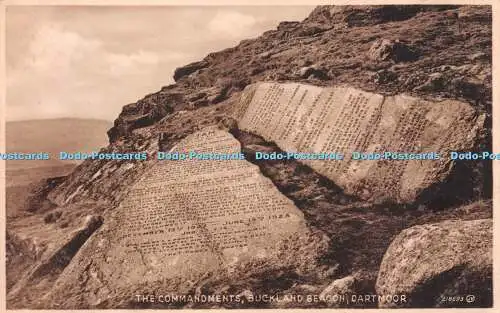 R221383 The Commandments Buckland Beacon Dartmoor 218693 Valentines Selectype Se