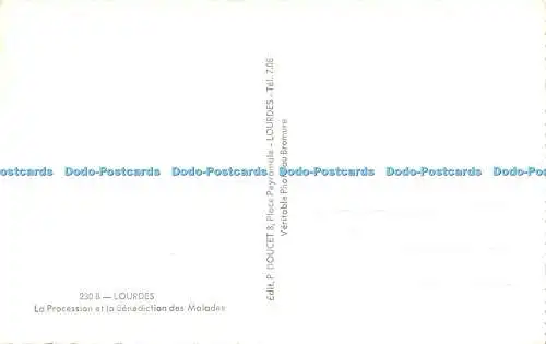 R225757 Lourdes Lo Procession Et La Benediction Des Malades Edlux No 230