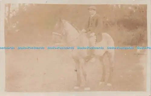 R221429 Mann Pferd alte Fotopostkarte