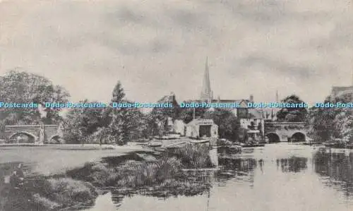 R224356 Abington on Thames Von unten dem Schloss Postkarte