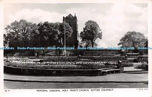 R223074 SC 11 Memorial Gardens Holy Trinity Church Sutton Coldfield Tuck RP 1960