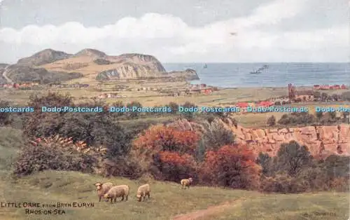 R224587 Little Orme Bryn Euryn Rhos On Sea Salmon Aquarellzeichnung von A R Qu