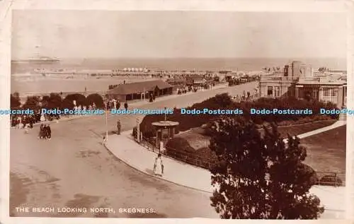 R224689 The Beach Looking North Skegness 1928 RP