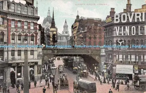 R225005 Ludgate Circus London Pferde 1906