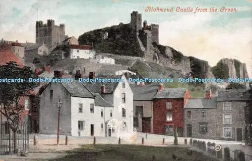 R225102 Richmond Castle From The Green JV Valentine No 11088