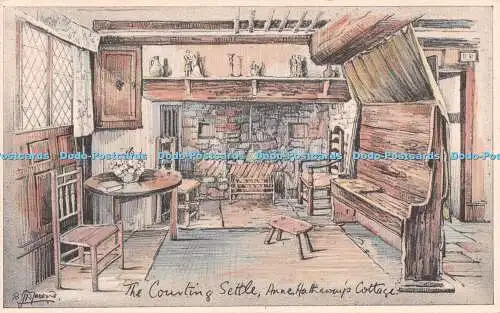 R225431 The Courting Settle Anne Cottage 1943