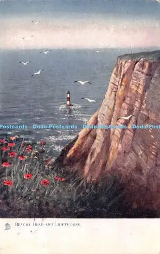 R228285 Beachy Head and Lighthouse Tuck Oilette 1481 Eastbourne 1904