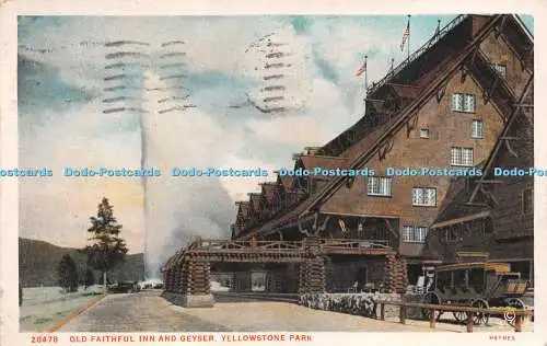 R230144 Old Faithful Inn And Geyser Yellowstone Park Haynes No 28478 1929