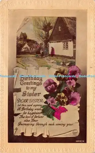 R228722 Geburtstagsgrüße an meine Schwester Liebe Schwester lass diese Karte einen Geburtstag ausdrücken