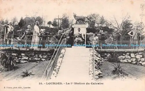 R230391 Lourdes La 1 Station Du Calvaire No 14 E Frioux