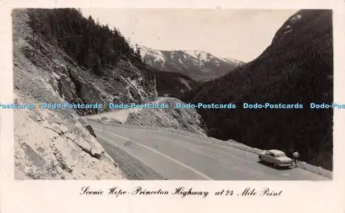 R231958 Scenic Hope Princeton Higway at 24 Mile Point Post Card 1953