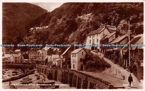 R231978 Mars Hill And Harbour Lynmouth Valentine Dundee and London RP Postkarte