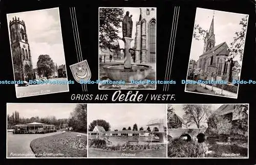 R232007 Gruss Aus Oelde Westf St Johannes Kirche Marienbrunnen Ev Kirche Haus Ge