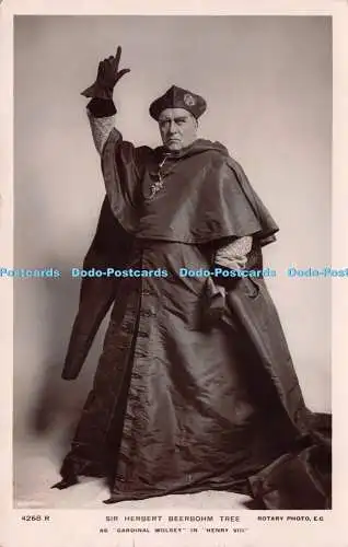 R229081 4268 R Sir Herbert Beerbohm Tree As Cardinal Wolsey in Henry VIII Burfor
