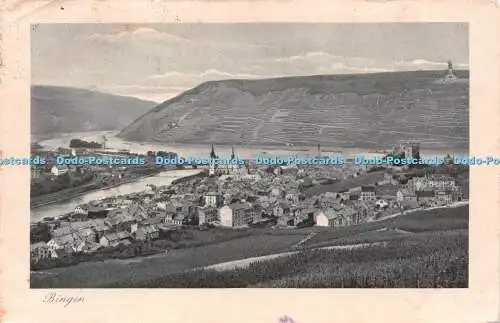 R232123 Bingen Bingen mit Burg Klopp Karl Rud Bremer Köln a Rh Postkarte 1913
