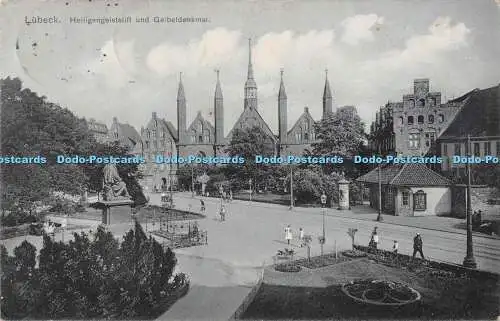 R232128 Lübeck Heiligengeiststift un Geibeldenkmal A Buttner Nr 2345 Hamburg 191