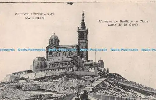 R232133 Marseille 2 Basilique de Notre Dame de la Garde Gd Hotel Louvre et Paix