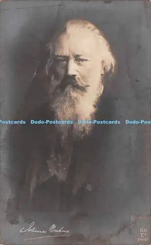 R229167 Johannes Brahms G G Co 2498 Portait Postkarte