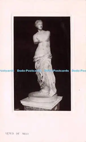 R229176 P 647 Venus De Milo Rotary Photographic Plate Sunk Gem Series