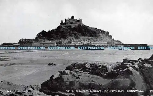 R232196 St Michaels Mount Mounts Bay Cornwall Postkarte 1962