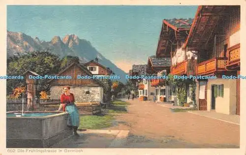 R232348 Die Fruhlingstraße in Garmisch Percy Hein München Kunstanstalt R Rudolp