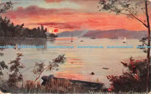 R232402 Windermere A quiet Evening S Hildesheimer English Lake Series No 5409 Lo