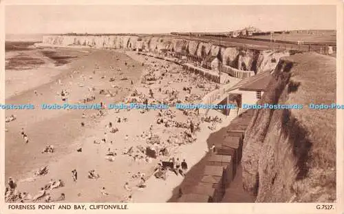 R233850 Forenness Point And Bay Cliftonville Velvette Gravure Valentine No 7527
