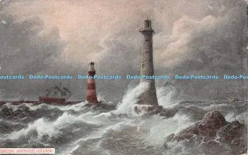 R233891 Eddystone Leuchttürme alt und neu 1908
