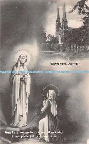 R231217 Oostacker Lourdes Aan hare voeten heb ik voor U beden A ses pieds j ai