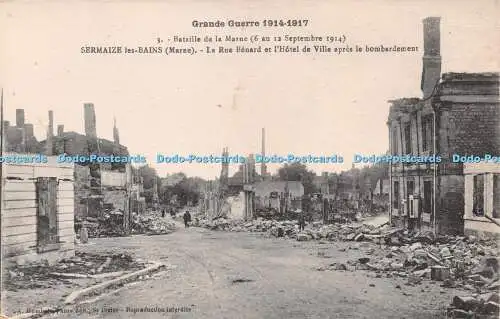 R229720 Grande Guerre Bataille de la Marne Sermaize les Bains Marne La Rue Benar