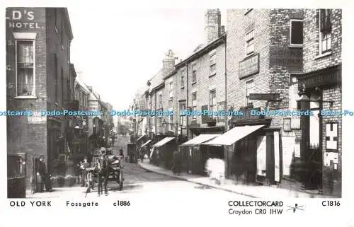 R231417 Old York Fossgate Croydon Collectorcard Postkarte 1886