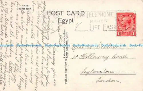 R229952 River Nile No 18 Lenhert and Landrock Succ Ernst Landrock Cairo 1933