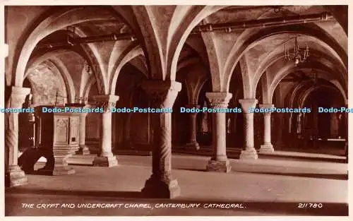 R234305 The Crypt And Undercraft Chapel Canterbury Cathedral Valentine RP No 211