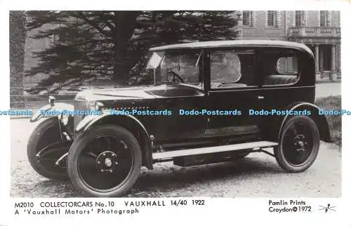 R231600 Collectorcars No 10 Vauxhall 1440 A Vauxhall Motors Photograph Pamlin Pr