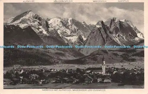 R233046 Garmisch Mit Aalpspitze Waxenstein Und Zugspitze Orig Aufn U Verl Kunsta