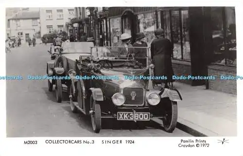 R231612 Collectorcars No 3 Singer Pamlin Prints Post Card 1924