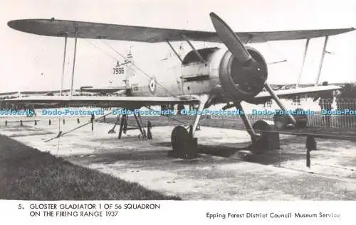 R231678 Gloster Gladiator 1 von 56 Geschwadern auf dem Schießstand Epping Forest Dis