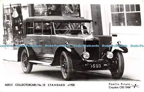 R231741 Collectorcars No 12 Standard Pamlin Prints Post Card 1930