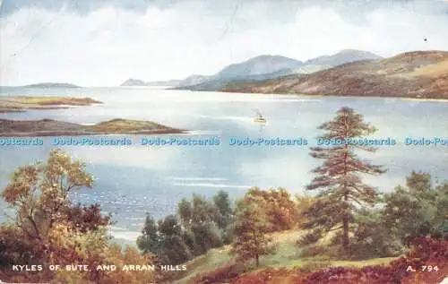 R233451 Kyles Of Bute And Arran Hills Kunstfarbe Valentine Brian Gerald Nr. 794