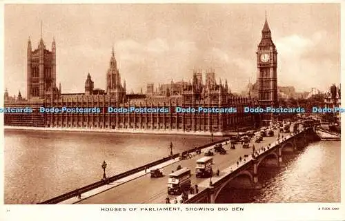 R236285 Houses of Parliament Showing Big Ben Tuck