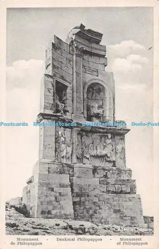 R238529 Athenes Monument de Philopappos Denkmal Philopappos No 18 Post Card