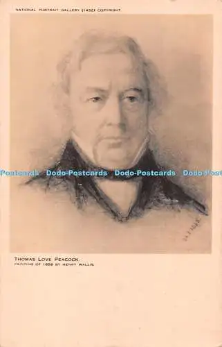 R238657 Thomas Love Peacock Gemälde von 1858 von Henry Wallis National Portrait G