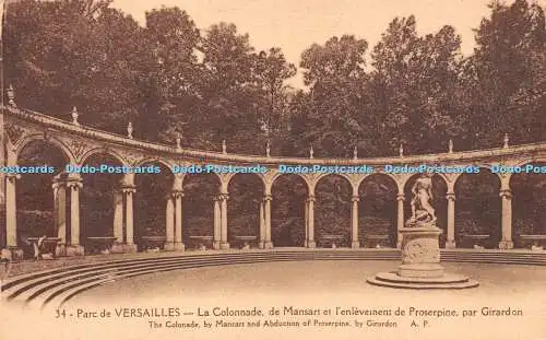 R235353 34 Parc de Versailles La Colonnade de Mansart et lenleveinent de Proserp