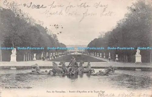 R236774 Mme Moreau Parc de Versailles Bassin dApollon et le Tapis Vert 1905