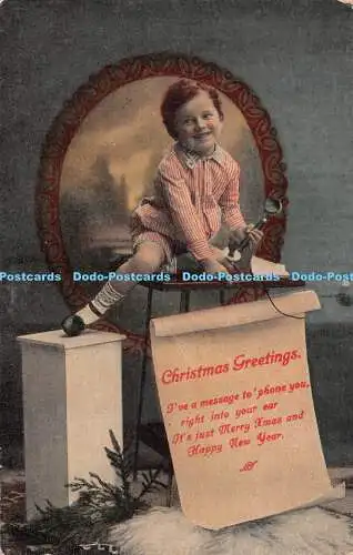 R238921 Weihnachtsgrüße gedruckt in Deutschland Postkarte