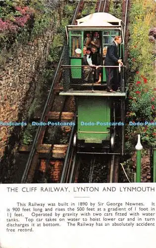 R239118 The Cliff Railway Lynton and Lynmouth Bamforth Verlag Holmfirth York