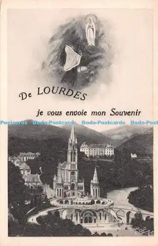 R239177 De Lourdes je vous envoie mon Souvenir CAP Photomecaniques Strasbourg