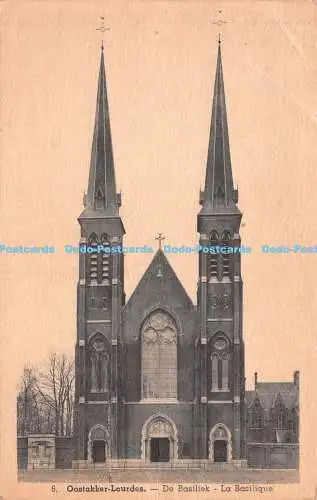 R239227 Oostakker Lourdes De Basiliek La Basilique M Monkel Gent Postkarte