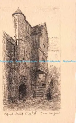 R239334 Mont Saint Michel Tour du guet Postkarte